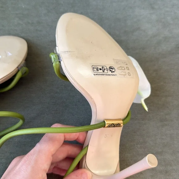 Cult Gaia Cassidy Heels Calla Lily Floral Statement Stiletto Sandal 37.5 - Picture 10 of 12